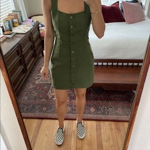 Urban Outfitters Green Denim button dress